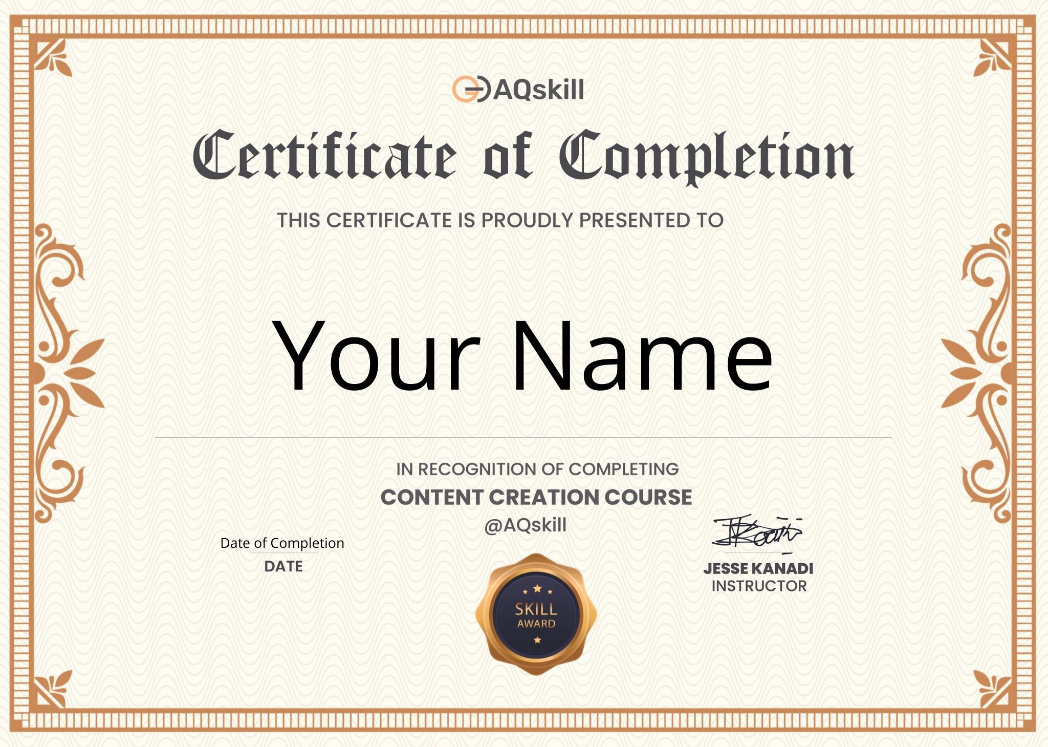 content creation courses free with certificate